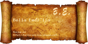 Bella Emília névjegykártya