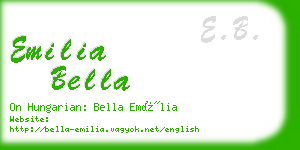 emilia bella business card
